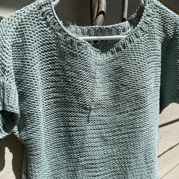 Ursa hand knit boxy short sleeved sweater - Picture 2 of 3